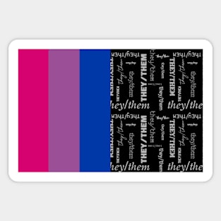 Bi Pride, They/Them Pronouns - Identity Pride Sticker